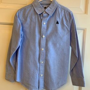 JANIE AND JACK Blue Natical Button Down, Size 5